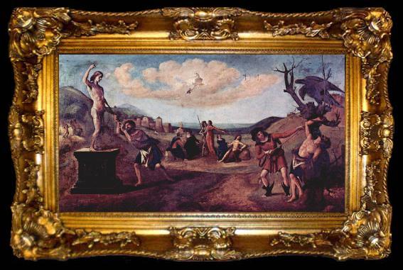 framed  Piero di Cosimo Myth of Prometheus, ta009-2